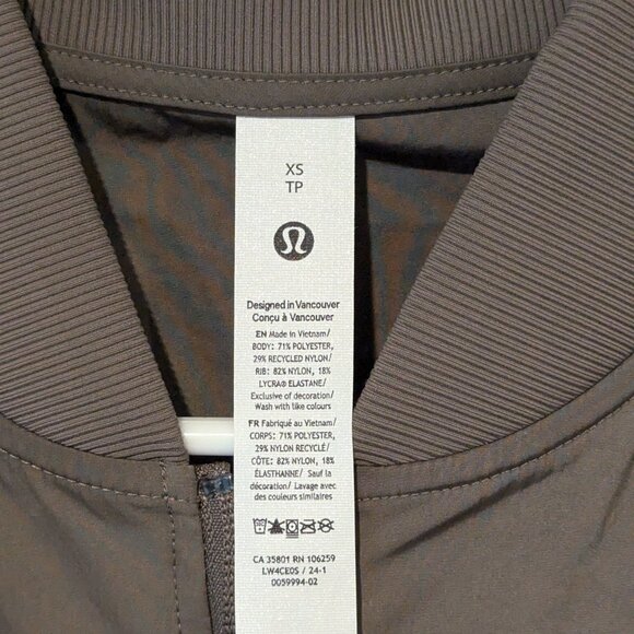 Lululemon Lightweight Hem-Cinch Bomber Jacket new . Nomad - Picture 15 of 16